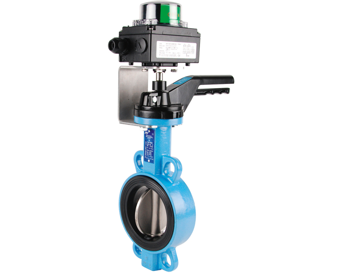 Butterfly valve 1150 + limit switch box SF012 DN40